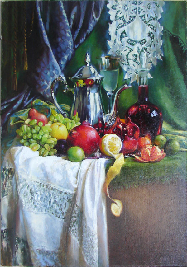 Картина натюрморт Лимонад гранатовый сок фрукты