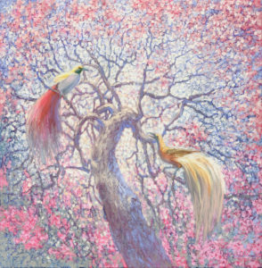 картина райский сад, картина с райскими птицами